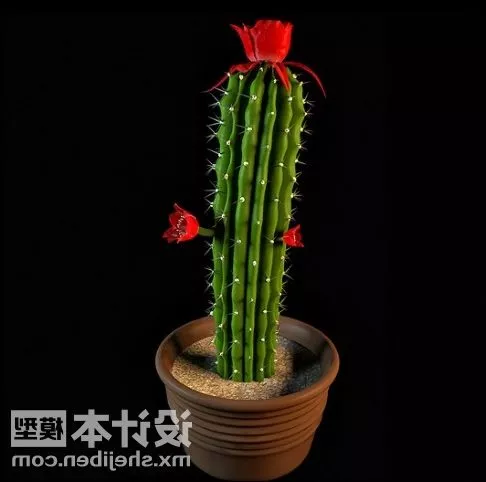 Small Purple Flower One Branch 3d model