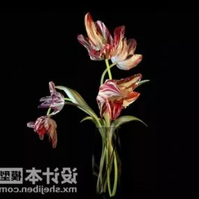 Red Flower Tree 3d model