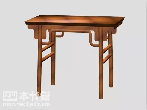 Elegant Bedside Table Curved Edge 3d model