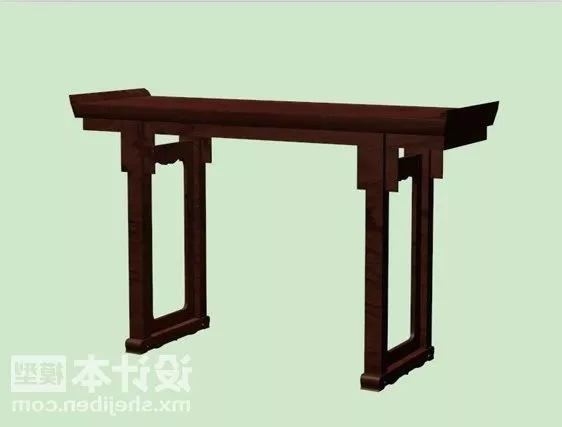 Classical European Dining Table With Utensil 3d model