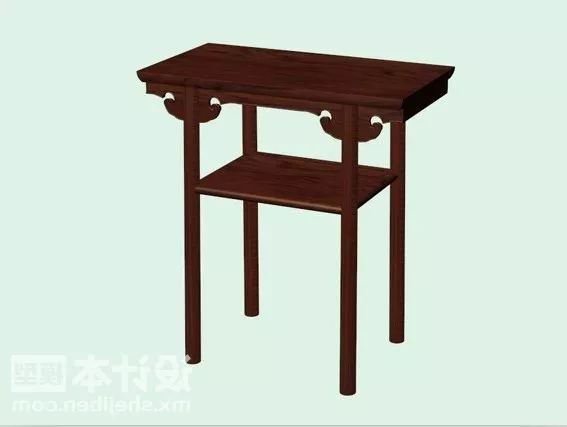 Console Table Black Painted 3d model