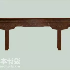 Traditional Console Table Solid Wood 3d model