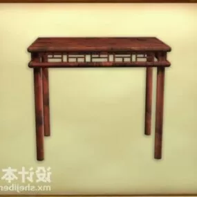 Square Console Table Traditional Furniture 3d model