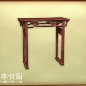 Asian Wooden Console Table Furniture 3d model
