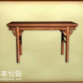 Chinese Vintage Wood Side Table 3d model