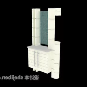 Shoe Cabinet Ivory Paint 3d model