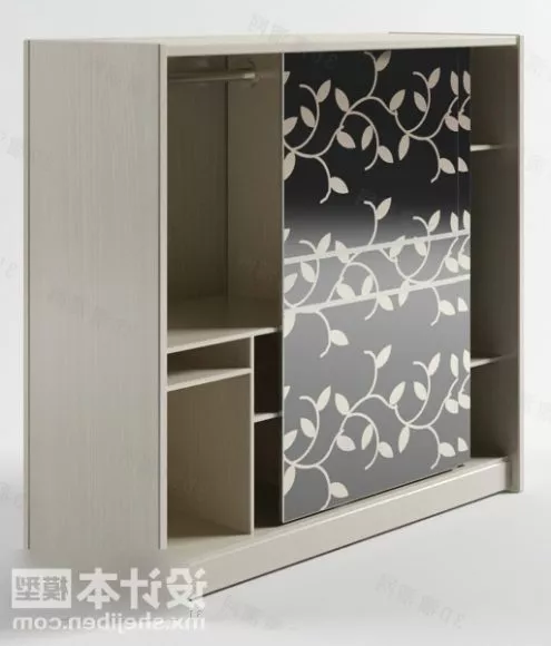Wardrobe Simple Drawers 3d model
