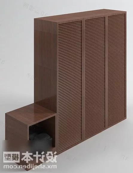 Wardrobe Cabinet Multiple Door Drawers 3d model