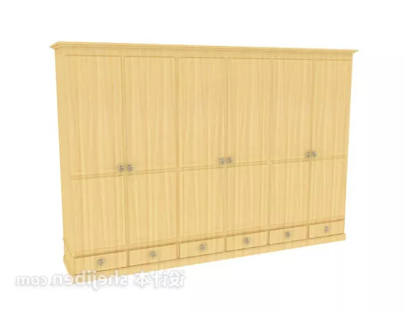 Clothes Wardrobe With Shelf 3d model