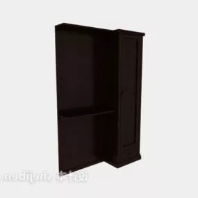 Wardrobe Black Wood 3d model
