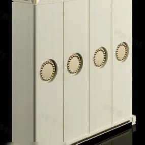 Wardrobe Beige Painted 3d model
