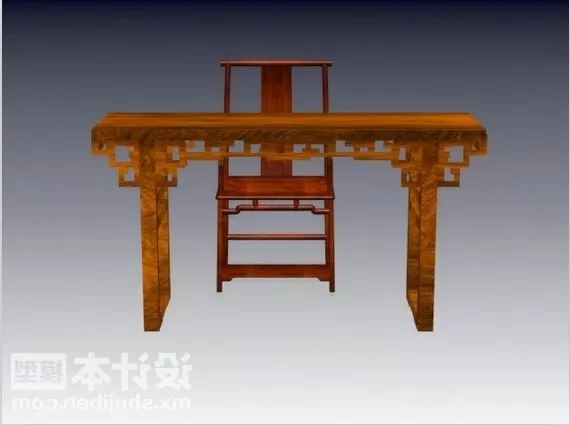 Console Desk Traditional Table 3d model