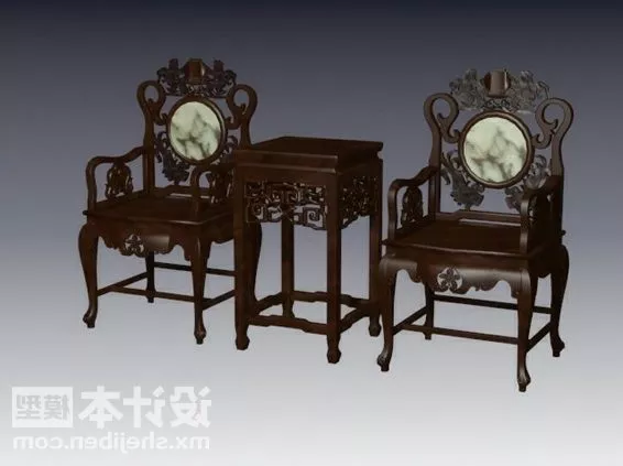 Console Desk Classic Asian Style 3d model