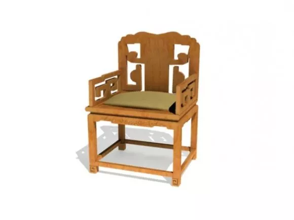 Chinese Chair Carved Arm And Back 3d model Chinese Chair Carved Arm And Back 3d model