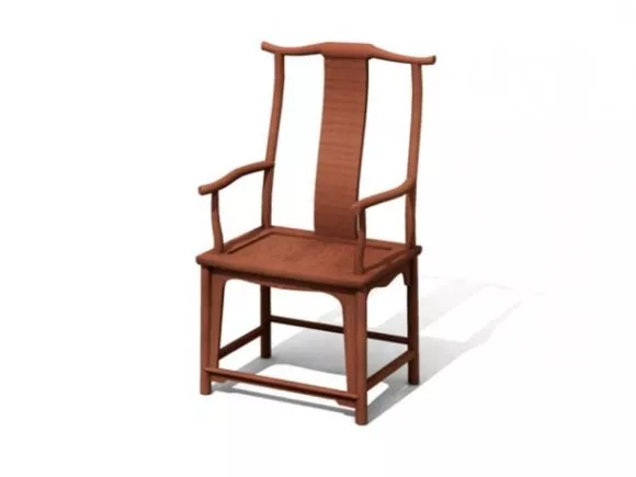 Simple Chair With Full Cover On Back 3d model