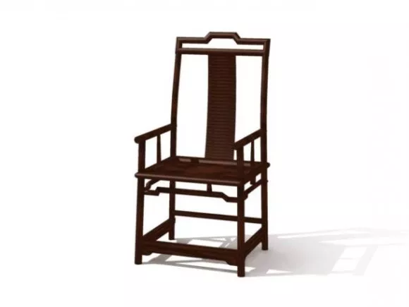 Chair With Paddler Back 3d model