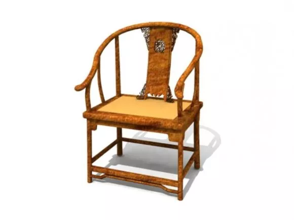 Single Chair Curved Arm Style 3d model Single Chair Curved Arm Style 3d model