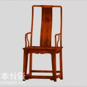 Chinese Vintage Chair High Back 3d model