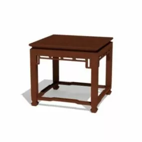 Stool Carved Frame 3d model