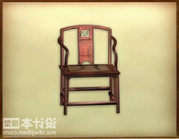 Old Wood Chair Chinese Furniture 3d model Old Wood Chair Chinese Furniture 3d model