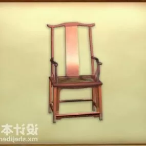 Wood Chinese Chair Furniture 3d model