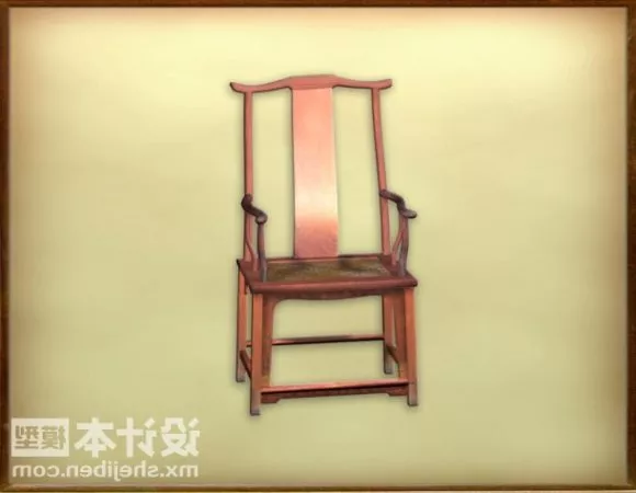 Wood Chinese Chair Furniture 3d model Wood Chinese Chair Furniture 3d model