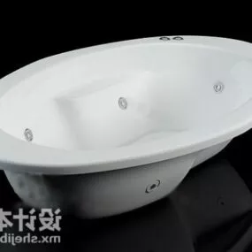 Modern Bathtub Sanitary Oval Shaped 3d model