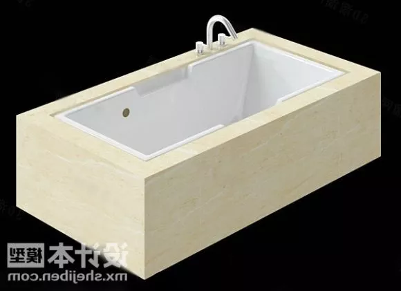 Large Corner Bathtub 3d model