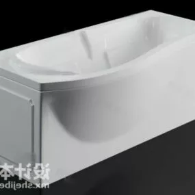 Modern White Ceramic Bathtub Sanitary 3d model