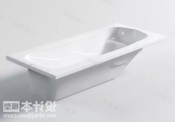 Square Bathtub Jacuzzi Style 3d model