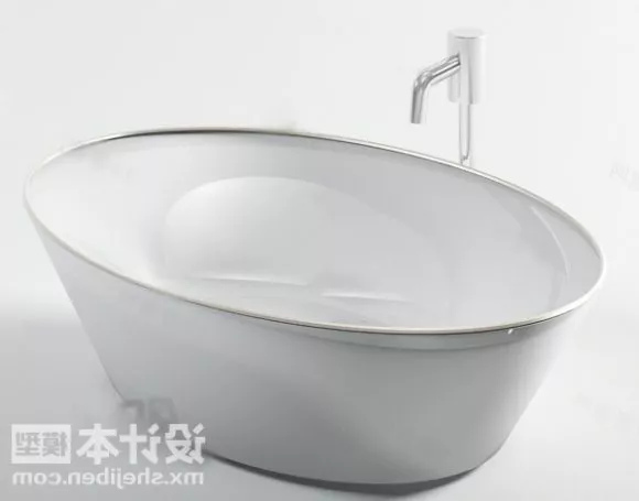 Square Bathtub Jacuzzi Style 3d model
