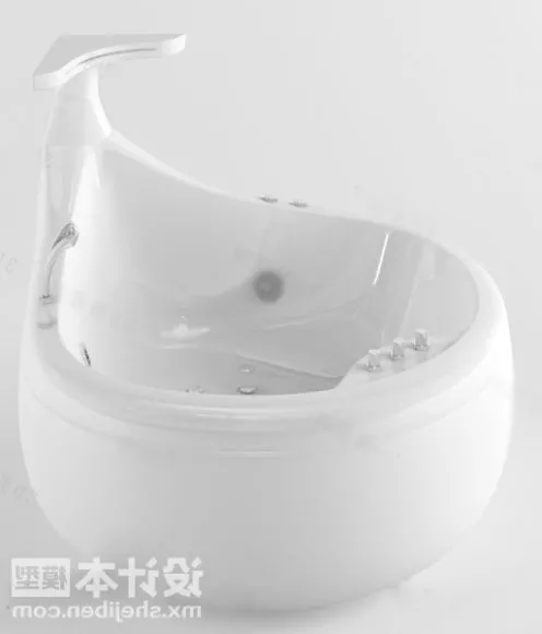 Bathroom Table With Antique Mirror 3d model