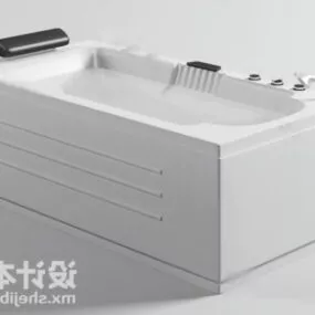 White Plastic Bathtub Furniture 3d model