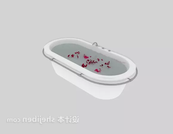 Large Corner Bathtub 3d model