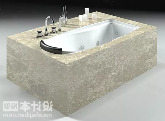 Square Bath Room 3d model