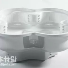 Bathtub White Plastic Material 3d model