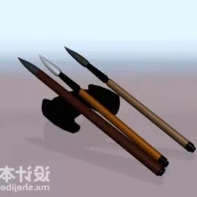 Chinese Vintage Pen 3d model