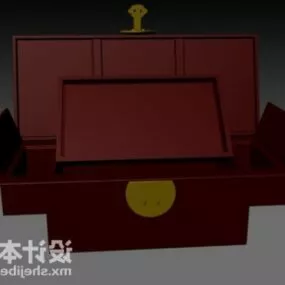 Chinese Vintage Jewelry Box 3d model
