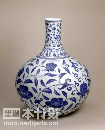 Glass Vase With Tiny Flower 3d model