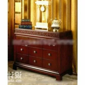 Secret Cabinet, Chinese Wood Side Cabinet 3d model