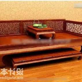 Bed Furniture Chinese Style 3d model