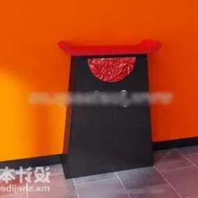 Wooden Secret Cabinet 3d model