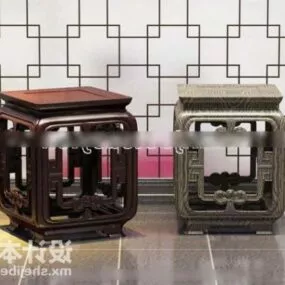 Classic Stool Chinese Furniture 3d model