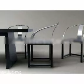 Table And Chair Modern Furniture Set 3d model