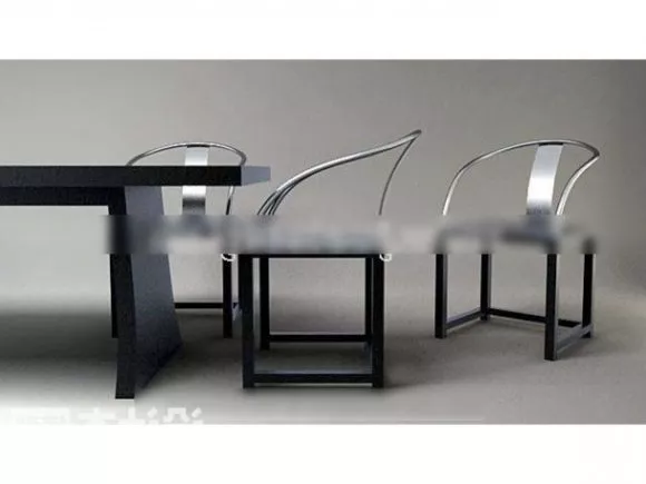Table And Chair Modern Furniture Set 3d model Table And Chair Modern Furniture Set 3d model