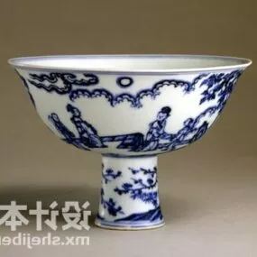Porcelain Vase Chinese Traditional Furniture 3d model