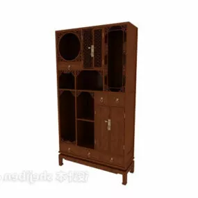 Side Cabinet Wood Material 3d model