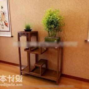 Chinese Stool Shelf 3d model