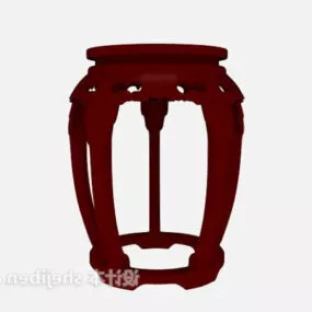 Chinese Carved Stool Chair 3d model