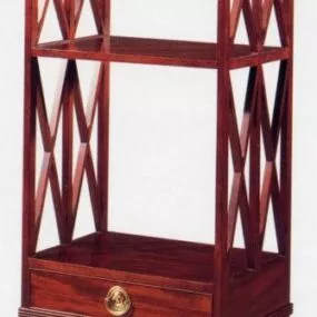 Display Shelf Cabinet Red Wood 3d model